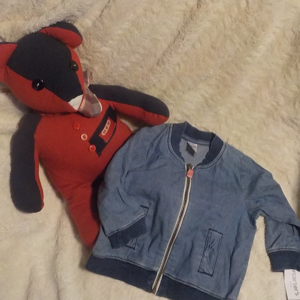 🖐5/$25🖐 NWT carter's 12m blue zip up jacket